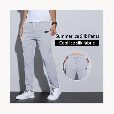 XMAMLON Pantalons de travail en nylon pour hommes en charge de la charge Pantalons de travail en train de transpirer empilés jusqu'à la cheville