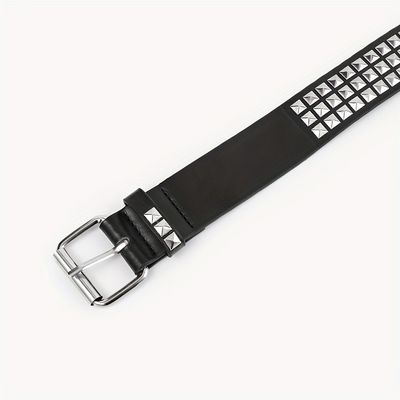 Ceinture occidentale unisexe avec style ordinaire largeur 2-4 cm Fer boucle Rivet Punk Design