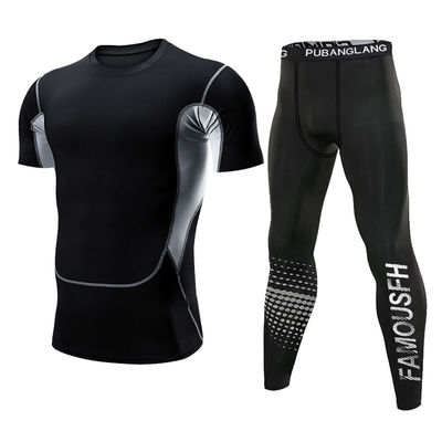 Adultes Pantalon d'entraînement serré Séchage rapide Costume de sport imprimé Sportswear courir collants