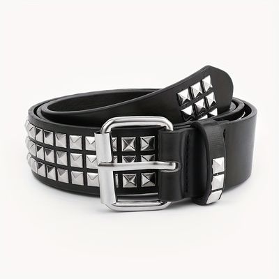 Ceinture occidentale unisexe avec style ordinaire largeur 2-4 cm Fer boucle Rivet Punk Design