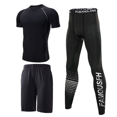 Adultes Pantalon d'entraînement serré Séchage rapide Costume de sport imprimé Sportswear courir collants