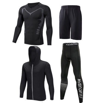 Adultes Pantalon d'entraînement serré Séchage rapide Costume de sport imprimé Sportswear courir collants
