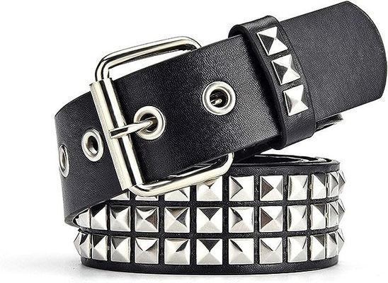 Ceinture occidentale unisexe avec style ordinaire largeur 2-4 cm Fer boucle Rivet Punk Design