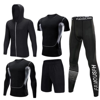 Adultes Pantalon d'entraînement serré Séchage rapide Costume de sport imprimé Sportswear courir collants