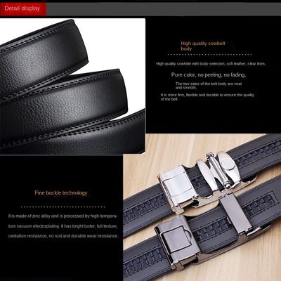 110-125cm Longueur Logo personnalisé Ceinture en cuir pour hommes Caractéristiques du cuir coiffeur déversé