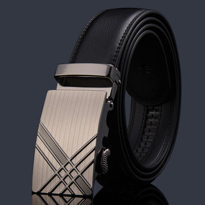 110-125cm Longueur Logo personnalisé Ceinture en cuir pour hommes Caractéristiques du cuir coiffeur déversé