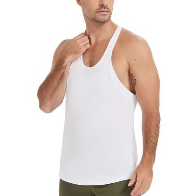 XMAMLON T-shirt de gym personnalisé gilets pour hommes T-shirt graphique sans manches T-shirt en coton