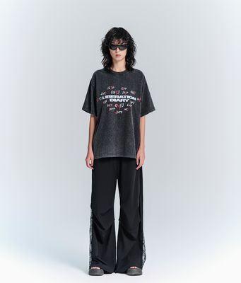 100% coton Hommes Femmes T-shirts à manches courtes T-shirts lavés à l'acide
