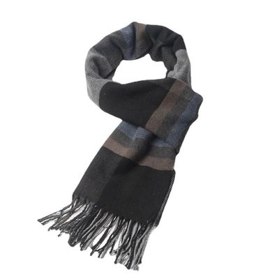 Équipe de football Fans écharpe Jacquard personnalisée écharpe hivernée tricotée avec motif à carreaux