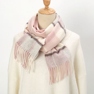Chauffe-couille en cachemire de style long pour femmes en laine de tartan chaud de Malaisie