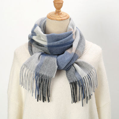 Chauffe-couille en cachemire de style long pour femmes en laine de tartan chaud de Malaisie