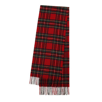 Chauffe-couille en cachemire de style long pour femmes en laine de tartan chaud de Malaisie