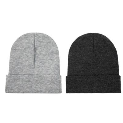 Embroiderie de logo sur mesure Unisexe Acrylique Tricot Bouclier Chapeau chaud hiver Tricot Chapeaux bonnet pour SKI