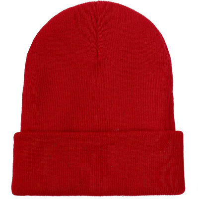 Embroiderie de logo sur mesure Unisexe Acrylique Tricot Bouclier Chapeau chaud hiver Tricot Chapeaux bonnet pour SKI