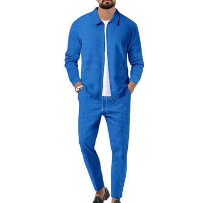 Ensemble de maillots de sport pour hommes Fitness Sport Jogger Jacket fermeture à glissière Ensemble de deux pièces
