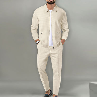 Ensemble de maillots de sport pour hommes Fitness Sport Jogger Jacket fermeture à glissière Ensemble de deux pièces