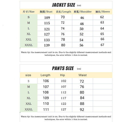 Ensemble de maillots de sport pour hommes Fitness Sport Jogger Jacket fermeture à glissière Ensemble de deux pièces