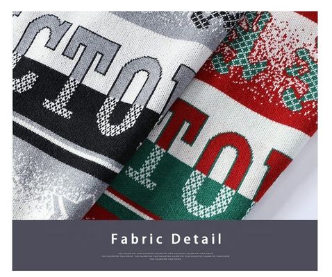 Logo personnalisé Jacquard Tricot Sweater pour homme en style décontracté surdimensionné pour le confort hivernal
