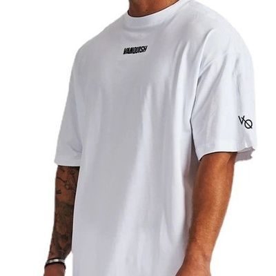 T-shirt surdimensionné d'été pour hommes en méthode de tissage tricoté et motif d'impression