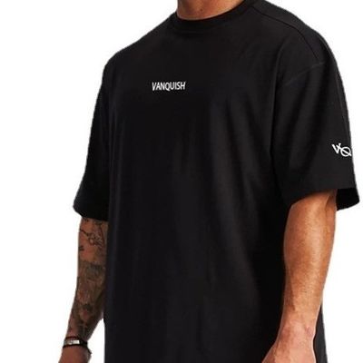 T-shirt surdimensionné d'été pour hommes en méthode de tissage tricoté et motif d'impression