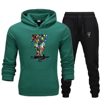 Améliorez votre look hivernal avec notre pull sur mesure ensemble de sweat pour hommes avec capuchon