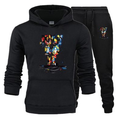 Améliorez votre look hivernal avec notre pull sur mesure ensemble de sweat pour hommes avec capuchon