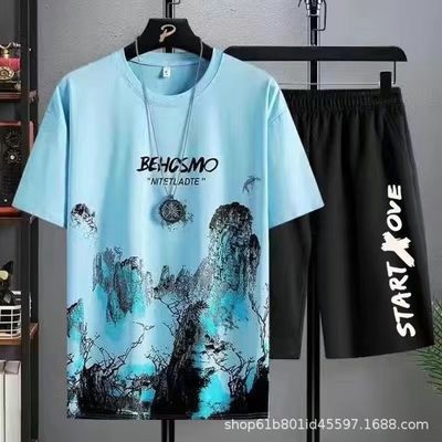 T-shirt stylé sans effort pour hommes Costume d'été décontracté avec short à séchage rapide