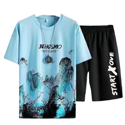 T-shirt stylé sans effort pour hommes Costume d'été décontracté avec short à séchage rapide