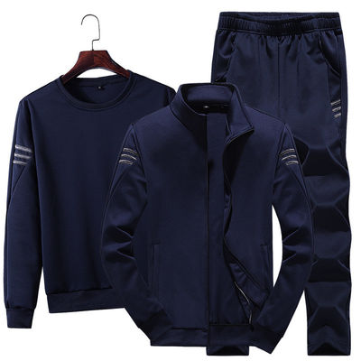 Sports Style Jacket fermeture à glissière pour hommes T-shirt et coureurs Three Piece Track Suit pour les sports