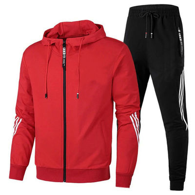 Produits au détail Ensembles de deux pièces pour hommes sur mesure Vêtements de sport respirants en blanc
