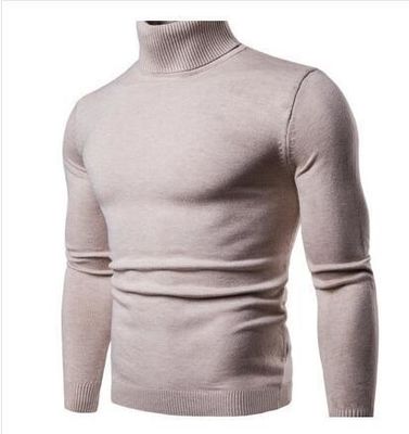 Sweat-shirt élastique beige pour homme sur le col pull-over en laine standard sweat de Noël