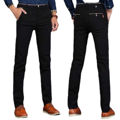 2023 Pantalon décontracté pour hommes en pantalon à crayon avec ouverture à la mouche et plaquette à fermeture éclair