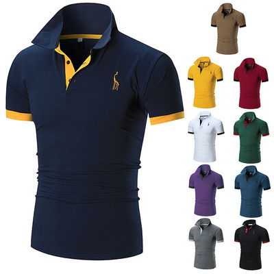 Impression de modèle de type 330 grammes Plain Casual Golf Logo personnalisé Simple Polo Shirt pour hommes