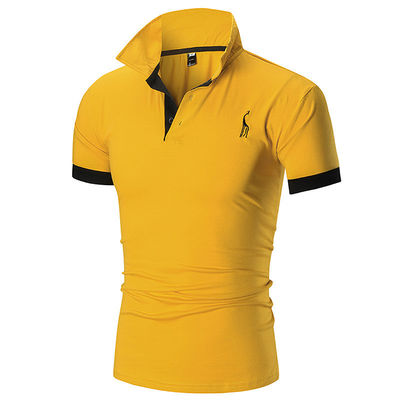 Impression de modèle de type 330 grammes Plain Casual Golf Logo personnalisé Simple Polo Shirt pour hommes