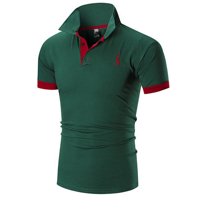 Impression de modèle de type 330 grammes Plain Casual Golf Logo personnalisé Simple Polo Shirt pour hommes