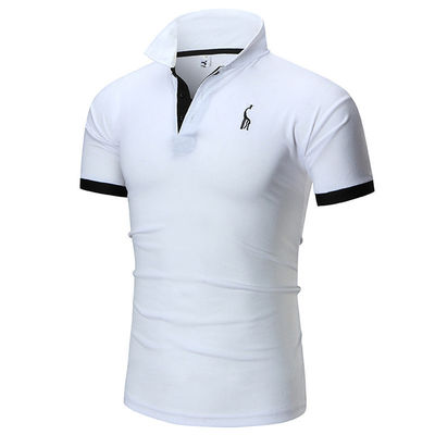Impression de modèle de type 330 grammes Plain Casual Golf Logo personnalisé Simple Polo Shirt pour hommes