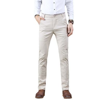 Pantalon décontracté four seasons pour hommes avec un design mince et droit et un lavage léger