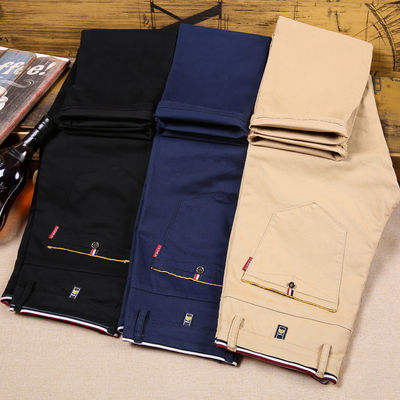 Pantalon décontracté four seasons pour hommes avec un design mince et droit et un lavage léger