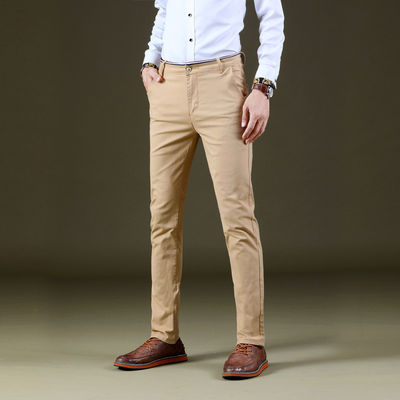 Pantalon décontracté four seasons pour hommes avec un design mince et droit et un lavage léger