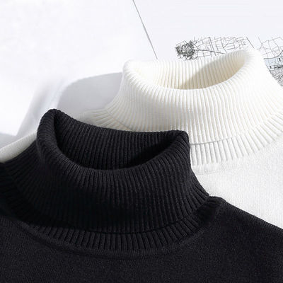 Vêtements à tricot de printemps pull à col haut pour hommes sous-vêtements résistant au vent chemise de fond