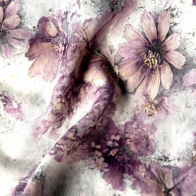 65 gm mélange de laine Feuille de feutre Stamping Jacquard Acétate Polyester Tissu satiné pour la robe