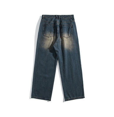 Soutenir 7 jours Temps de livraison de l'ordre de l'échantillon 2023 Vintage Distressed Jeans à pattes larges pour hommes