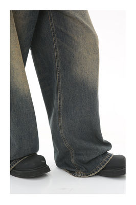 Soutenir 7 jours Temps de livraison de l'ordre de l'échantillon 2023 Vintage Distressed Jeans à pattes larges pour hommes