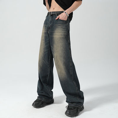 Soutenir 7 jours Temps de livraison de l'ordre de l'échantillon 2023 Vintage Distressed Jeans à pattes larges pour hommes