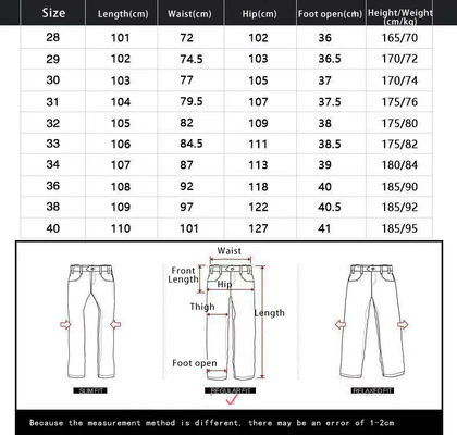 Jeans pour hommes étirés épais, tube droit, haute taille, taille plus, lavage de sable.