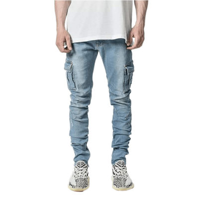 Jeans minces avec poches latérales