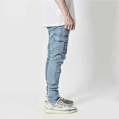 Jeans minces avec poches latérales