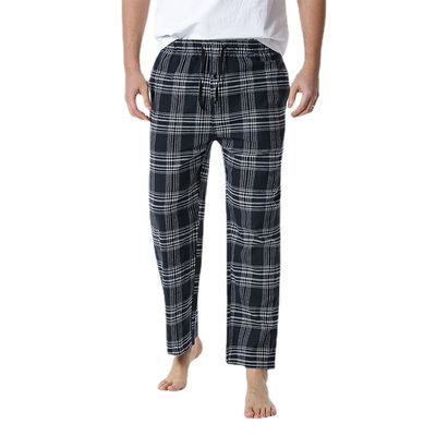 Pantalons à carreaux pour hommes en tissu de polyester avec design et confort réguliers