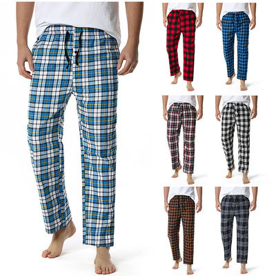 Pantalons à carreaux pour hommes en tissu de polyester avec design et confort réguliers