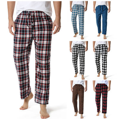 Pantalons à carreaux pour hommes en tissu de polyester avec design et confort réguliers